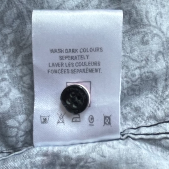 7 Downie St. Men's Large Color Contrast Premium Flip Cuff Button Down Shirt - Picture 13 of 13